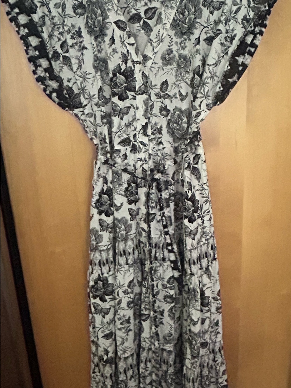 Black and White Floral Maxi Dress